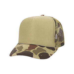 Gorra de Camionero de Camuflaje Personalizada ODM al por Mayor, Gorra de Malla de Espuma con Detalle de Cuerda para Deportes al Aire Libre - Product Image 1