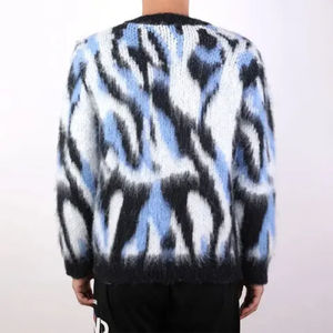 Meilleure qualité pull en mohair pour hommes vêtements d'hiver décontractés haut tendance matériau souple nouveauté chandails pour hommes en mohair personnalisés - Product Image 4