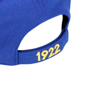 Sigma Gamma Rho SGRho Crest Cap Royal Blue 20 lana 80 acrilico acrilico scudo greco ricamato anteriore posteriore regolabile sorellity Hat - Product Image 6