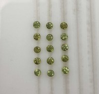 Lot de pierres précieuses en grenat démantoid naturel, taille ronde, 3 mm, grenat démantoid facetté de haute qualité pour la fabrication de bijoux