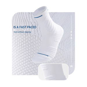 Calcetines atléticos de primera calidad 2025 para hombre, longitud corta, algodón sólido, poliéster, Material, Impresión de logotipo personalizado, técnica tejida, 10 pares - Product Image 2