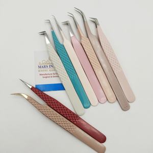 แหนบปลายแหลมสแตนเลสป้องกันแม่เหล็กสำหรับต่อขนตาแบบแยกเส้น ใช้งานง่าย - Product Image 6