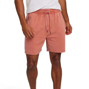 Short vintage délavé à l'acide personnalisé pour hommes Short de jogging en coton épais Streetwear XS 3XL Short à motif uni 2025 - Product Image 1