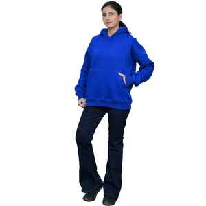 Zero Tariff Premium Mujer Cobalt Blue Essential Tech Fleece Pullover Hoodie Cozy Sudadera personalizable Impreso Invierno - Product Image 6