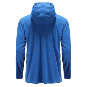 Sweat à capuche de pêche respirant à manches longues en polyester de haute qualité avec logo frontal, protection UV, séchage rapide, prix fabricant - Product Image 2