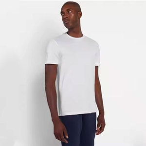 Première qualité 100% coton hommes à la mode surdimensionné à manches courtes haut à épaules tombantes Logo personnalisé mode de rue T-shirts solides - Product Image 5