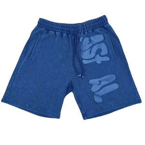 High Quality Women's Plaid Shorts with <b>Elastic</b> <b>Waist</b> Custom Front & Back Logo Printed Breathable Streetwear with Light Wash - Product Image 6