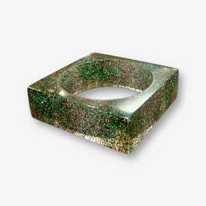 กำไลเรซิ่นพฤกษศาสตร์ที่มีดีไซน์กลีบดอกไม้ที่ทันสมัยและเคลือบเงาสำหรับคอลเลกชันกล่องของขวัญ - Product Image 3