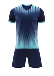 Camiseta de fútbol de manga corta, conjunto de fútbol para hombres, adultos y niños, ropa de entrenamiento, estudiantes de escuela primaria, Verano - Product Image 5