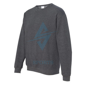 Sweat-shirt à col rond en polaire de haute qualité pour hommes, hiver, uni, personnalisable, coton/polyester, coupe classique, manches longues - Product Image 1