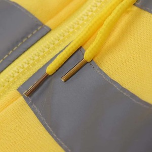 Construction sur mesure Vestes de sécurité haute visibilité pour hommes Sweat à capuche haute visibilité pour l'hiver avec travaux réfléchissants - Product Image 5