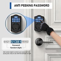 Serrure de porte intelligente à empreinte digitale, entrée sans clé, clavier électronique, pêne dormant, serrures intelligentes pour porte d'entrée, verrouillage automatique avec code