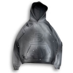 Sudaderas con capucha informales de invierno para hombre, diseño de patrón sólido a la moda con aspecto desteñido por el sol, cuello con capucha para uso en exteriores - Product Image 1