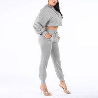 Ensemble de sweats à capuche courts pour femmes, vêtements de mode durables, coupe-vent, fabriqués en usine