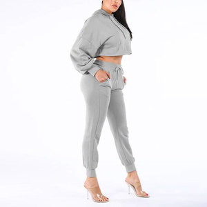 Ensemble de sweats à capuche courts pour femmes, vêtements de mode durables, coupe-vent, fabriqués en usine - Product Image 3
