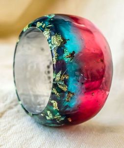 BEAUTY Jewelry Resina Acrílico Pulsera Brazalete Exagerado Deslumbrante Multicolor Ancho Irregular Cuadrado Acrílico Pulseras Mujeres - Product Image 2