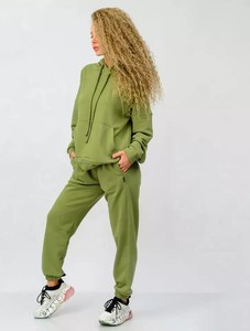 Conjunto Deportivo de 2 Piezas para Mujer, Sudadera con Capucha y Pantalones Deportivos, Personalizado con Etiqueta Privada 2023, Ropa de Gimnasio, Color Personalizado, Alta Calidad - Product Image 3