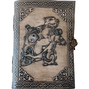 Tortuga Vintage cuero genuino diario carbón cuaderno en relieve diario Manual cuenta libro venta al por mayor regalo conjunto Deckle página de Arte - Product Image 1