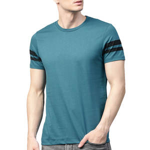 Camisetas de Hombre de Algodón 100% Tejido al por Mayor, Logotipo Personalizado Impreso, Ropa Casual Regular, Serigrafía, Diseños en Blanco - Product Image 1