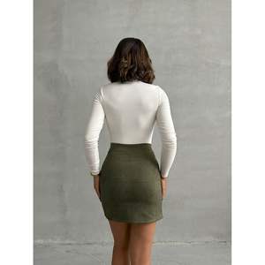 กระโปรงมินิสั้นหนังกลับผู้หญิง ขายส่ง ดีไซน์น่ารักเก๋ไก๋ - Product Image 1