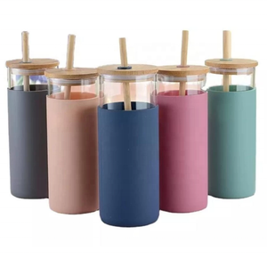 Gobelet en verre de silicone de 17 onces verres en verre écologiques verre à boire enveloppé de silicone avec l'usine de service ODM/OEM - Product Image 5