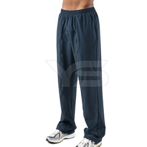 Pantalón deportivo de algodón de estilo informal para hombre, cintura media, cierre elástico, Parte delantera plana, teñido liso, servicio OEM disponible - Product Image 4