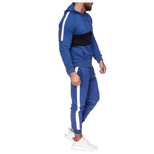 Ensemble de survêtement en molleton pour homme tendance, taille plus, uni, personnalisé, de haute qualité, 100% coton, sans capuche - Product Image 3