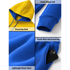 Conjuntos Deportivos de Alta Calidad 2025, 100% Algodón, con Logotipo Personalizado, Conjuntos Deportivos Unisex, Sudadera con Capucha y Pantalones Deportivos para Hombre, Conjunto de 2 Piezas - Product Image 5