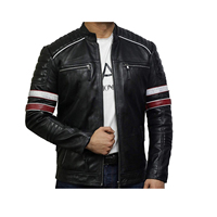 Veste en cuir de motard pour homme, nouvelle mode 2020, coupe ajustée, design avec couleur, veste en cuir pour homme adulte, vente en gros