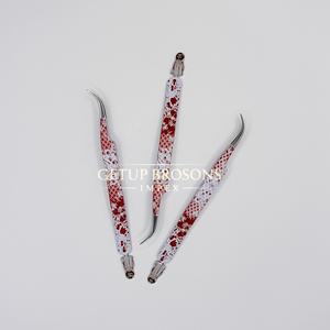 Pinzas para Pestañas GETUP BROSONS IMPEX Curve, Diseño de Halloween, Recubrimiento de Papel, Acero Inoxidable, Punta Suave, Antimagnéticas, de Precisión - Product Image 3