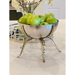 Cuenco decorativo de latón dorado de diseñador, mesa artesanal de primera calidad, centro de mesa con acento para el comedor Interior del hogar moderno - Product Image 5