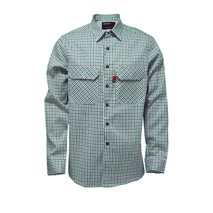 Camisa de Trabajo Ligera, Ignífuga, Transpirable e Impermeable, de Algodón a Cuadros, con Servicio OEM, al por Mayor - Product Image 1