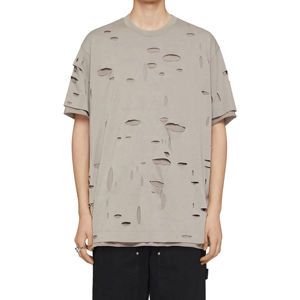 T-shirt Streetwear d'été vintage du fabricant pour hommes 100% coton à manches courtes en détresse personnalisable coupe surdimensionnée - Product Image 6