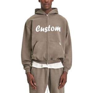High Quality 2-Piece Sweatpants Hoodies Set Manufacturer's New Custom Logo Printing Solid Color Pullover Blank Sweatsuit Winter - Product Image 4
