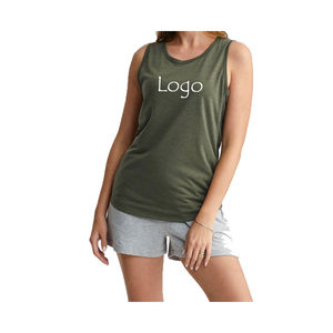 Latest Style Knitted Plus Size Custom Fit Women's Muscle <b>Tank</b> <b>Top</b> 85% Polyester 15% Spandex Customized Logo Women Jogging Wear - Product Image 4