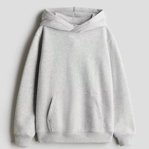 Sweat à capuche unisexe en coton 100% doublé polaire de haute qualité pour homme, avec poche kangourou et design à épaules tombantes, robuste et lourd, idéal pour l'hiver - Product Image 3