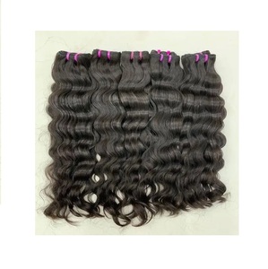 100% Raw Bundles Natural Bundle Unprocessed Cuticle Aligned Virgin Indian Human Hair - Product Image 1