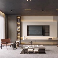 Soporte de TV Flotante Moderno y Minimalista con Luces LED, Centro de Entretenimiento Montado en la Pared, Cajones de Almacenamiento de Alta Capacidad