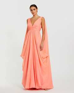 Elegant Anti-Static Breathable One-Piece Sleeveless Evening Gown Full-Length with Cowl Design Plus Size Formal Wear for Women - Product Image 6