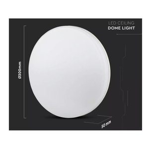 Plafoniera a LED rotonda 25W 100LM/W fredda 6400K IP44 diametro 300mm bianco alloggiamento SKU-2113949-illuminazione/plafoniera - Product Image 2