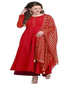 Kurtis señoras algodón Reyon mujeres Anarkali último diseño de moda listo para usar precio bajo con Dupatta Jackate vestido indio venta al por mayor Apparelgarment - Product Image 4