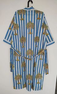 Robe Kimono en coton pour femme Robe de nuit confortable Robe de demoiselle d'honneur Robe de chambre Beachwear Handmade Robe - Product Image 5