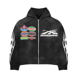 SALVA IMPEX-Chaqueta clásica de algodón con capucha y cierre de cremallera, pantalón de marca propia, conjuntos de dos piezas, forro polar negro, estampado transpirable - Product Image 2