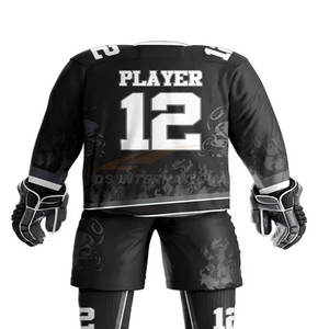 Uniforme de hockey sur glace entièrement personnalisé Usine directe Qualité supérieure 100% Polyester Maillot de sport Design unique Ensemble de vêtements d'équipe - Product Image 4