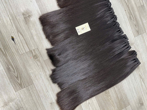 ผมเรีมีแท้100% เวียดนามผ้าตรงเรียบสำหรับผู้หญิงปลายผมคู่สุด - Product Image 2
