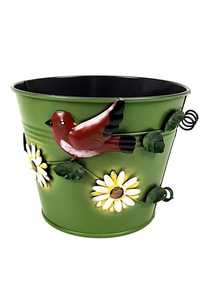 Macetas y macetas de metal y zinc galvanizado de clase superior de lujo con acabado recubierto de color para uso doméstico y en el jardín - Product Image 4