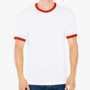 Camisetas Ringer Personalizadas para Hombre con Logotipo Impreso, Camisetas Básicas Ringer de Mezcla de Algodón, Camisetas de Manga Corta - Product Image 4
