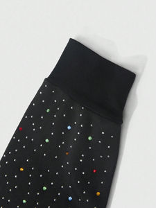 เสื้อฮู้ดผู้ชายคุณภาพสูง ดีไซน์สตรีทอเมริกัน ตกแต่งด้วยคริสตัล ลายเรียบ โลโก้คริสตัลทั้งตัวด้านหน้า - Product Image 3