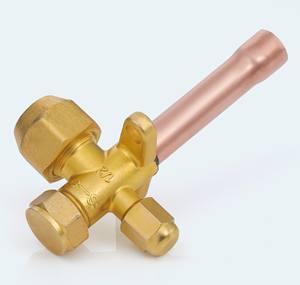 Vanne de dérivation à 3 voies de type S de 1/2 pouce, corps en laiton SAE à 45 degrés, tuyau en cuivre 23G, 800 PSI pour la connexion de charge de réfrigérant CVC - Product Image 4