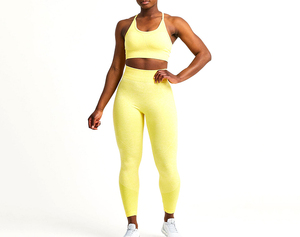 Nouveaux ensembles de yoga pour femmes, vêtements de sport pour femmes, vêtements de sport pour la salle de sport, ensembles de yoga pour le fitness, leggings pour le fitness, soutiens-gorge de sport, ensembles sans couture pour femmes - Product Image 1